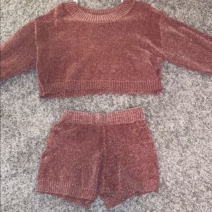 Chenelle dust pink short set